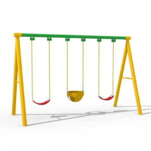 Triple Swing Set with Baby Seat | Kids Playground Equipment KSA