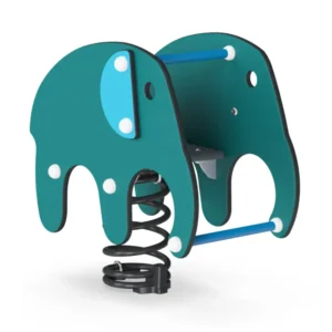 Crazy Nellie Elephant Spring Rider by Ebaza Gardens. Durable toddler spring rocker designed for balance, coordination, and imaginative play.