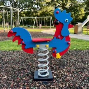 The EBEU-009 Rooster Spring Rider by Ebaza Gardens combines durability, safety, and eye-catching design in a compact outdoor play solution. Built to withstand outdoor environments while supporting early childhood physical development, it is an excellent addition to modern playground projects across Saudi Arabia.