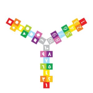 Shapes & Numbers Floor Sticker – 340×390 cm
