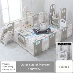 Fun Activity Play Set – Grey, 225×188 cm