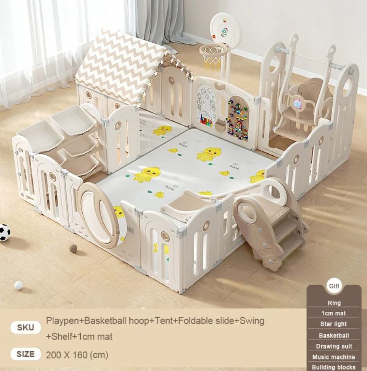 Fun Activity Play Set – White, 200×165 cm