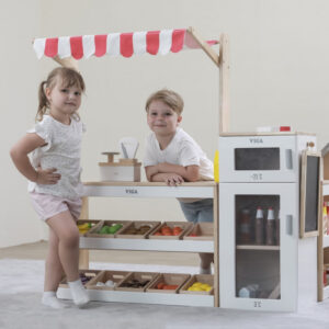 Large Wooden Kids Supermarket – 3 Separate Pieces