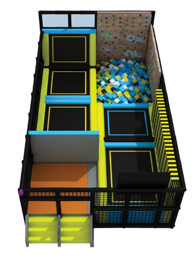 Enclosed Trampoline Park Unit – 10×6×3.7 m