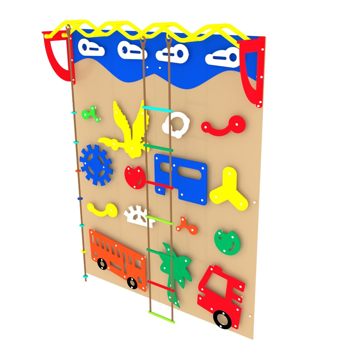 Multi-Activity Climbing Wall for Kids – 244×300 cm