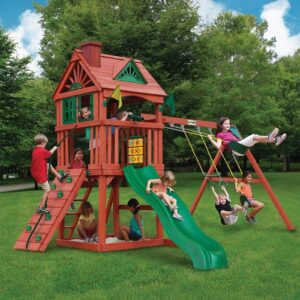 Calypso Wooden Playset – Slide, Swings & Play Telescope