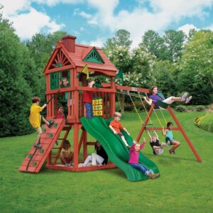 Cavalier Wooden Playset – Slide, Swings & Play Telescope